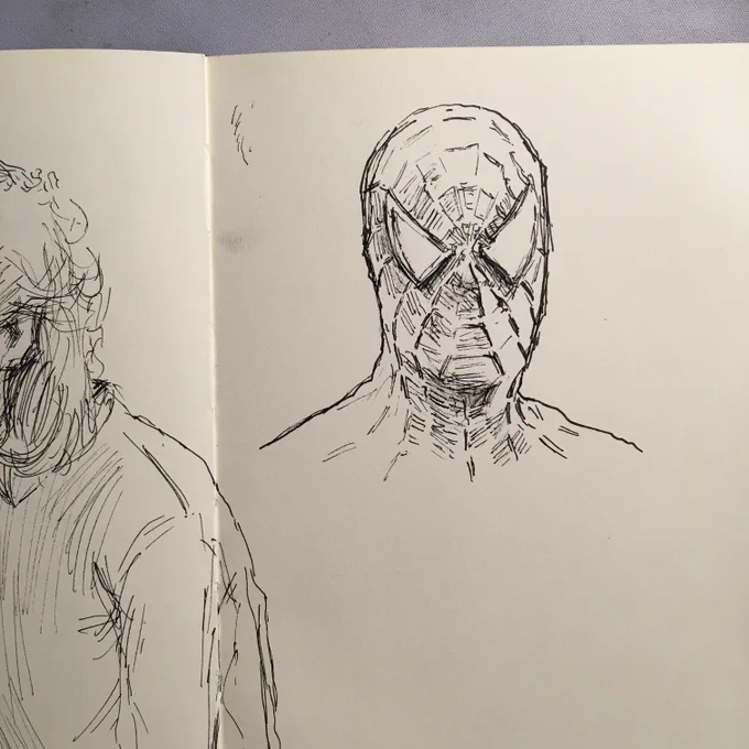 raimi spidey sketch before bed 