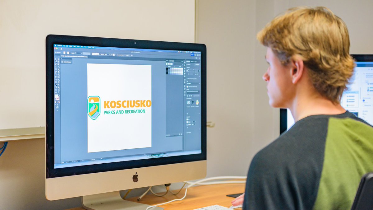 Have you seen the new logo for Kosciusko County Parks and Recreation Department? One of our design students created it! Learn how he had this opportunity here: go.grace.edu/StudentCreates… #KosciuskoCounty #ConnectedCommunity #LearnWithGrace