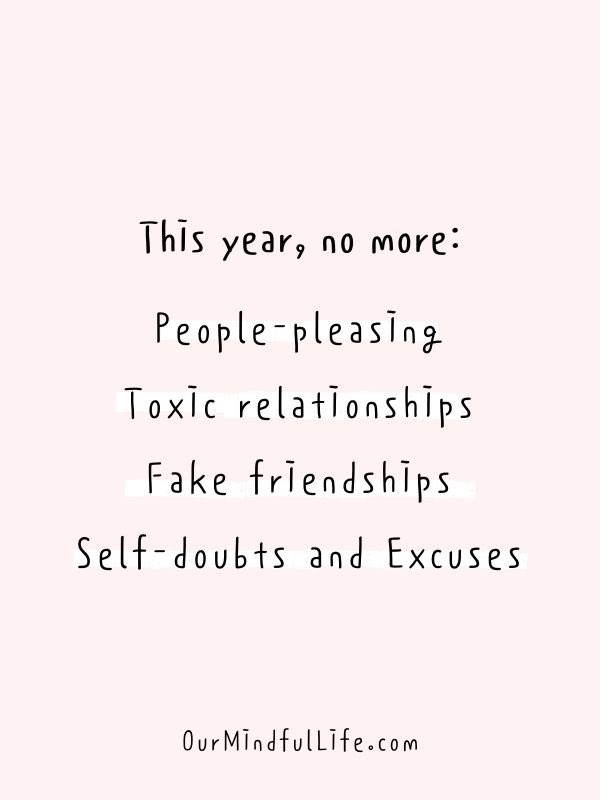 SatOnMeeting's tweet photo. This Year, No More:
People-Pleasing
Toxic Relationships
Fake Friendships
Self-Doubts & Excuses
#LetGo
#NoMore
#Resolutions
#OnlyPositivity https://t.co/t898GshS0k