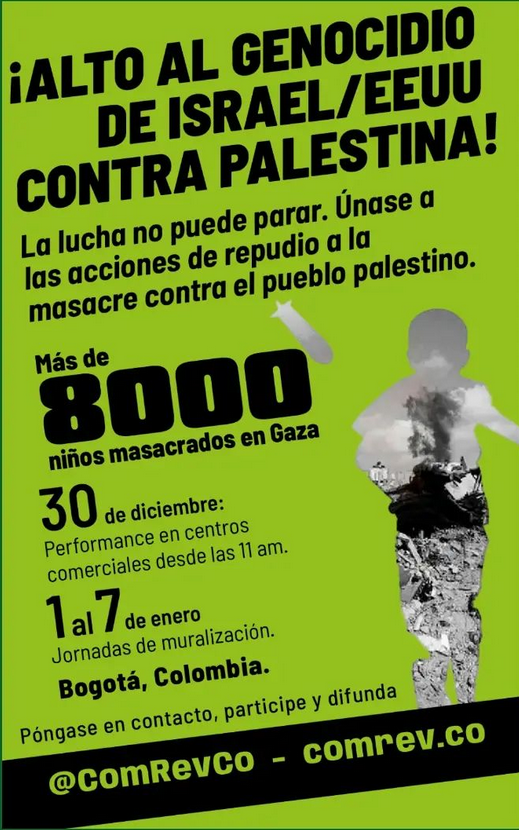 ComRevCo's tweet image. ¡ALTO AL GENOCIDIO DE ISAREL/EE.UU. CONTRA PALESTINA!
La lucha no puede parar. Únase a las acciones contra la masacre del pueblo palestino en #Gaza.
La humanidad necesita un mundo completamente diferente.
¡Necesitamos una verdadera revolución, y nada menos!
#Palestine #Palestina
