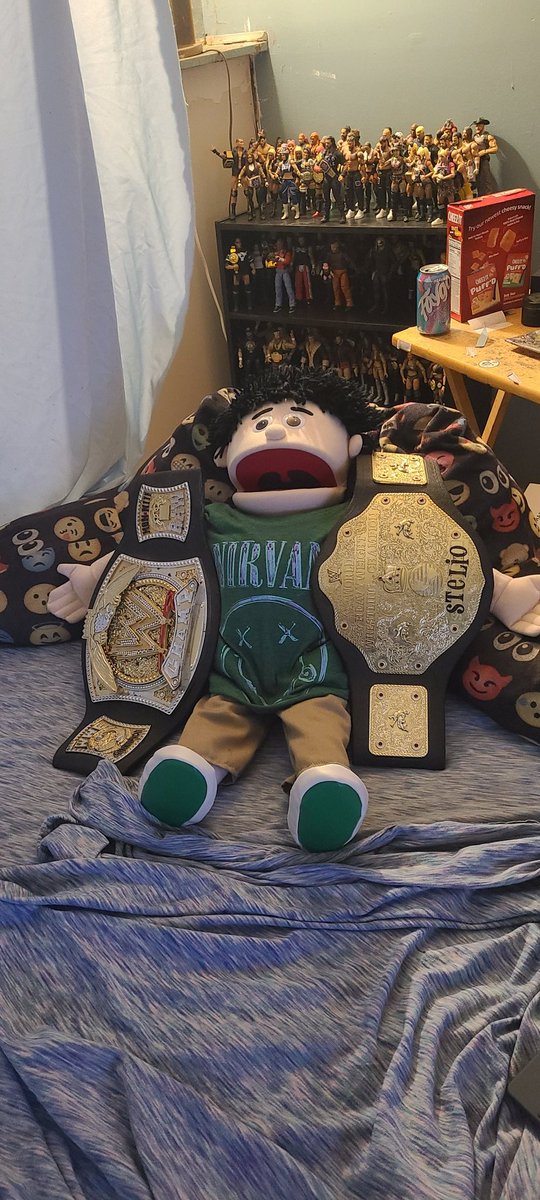 John47122535509's tweet image. Hey @TheMattCardona I can make myself a champion to. #steliothepuppet