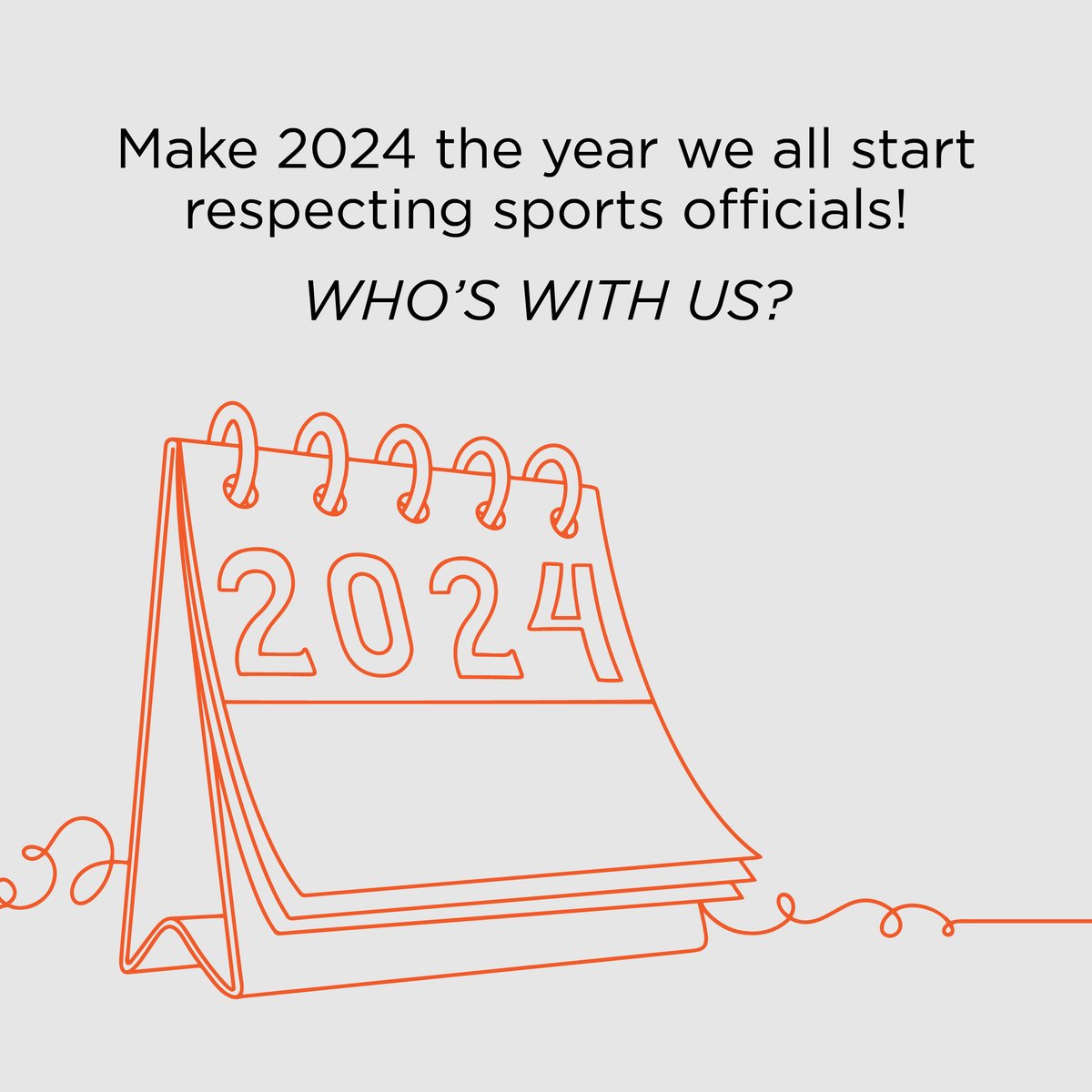 Happy New Year from Officially Human to you! 2024 is the year we will respect ALL of our sports officials. Who's with us?? 🗓