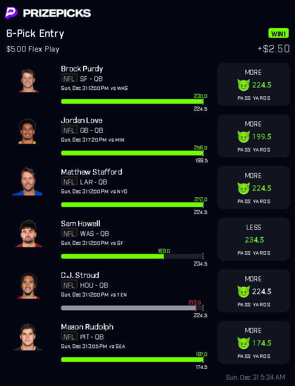 ClutchDp's tweet photo. Only needed Stroud to get 12 more yards😿But you can't win them all. Use my code: PR-M1Z0KL8, when signing up for #PrizePicks! #sportsbets #CJStroud https://t.co/BgUeXRHsUj