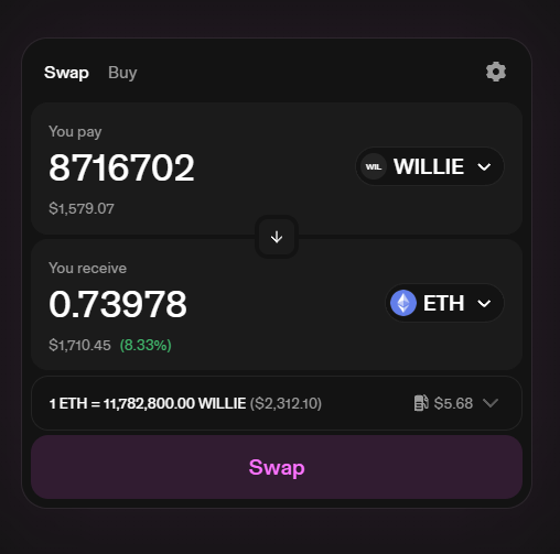 Jnrlexy's tweet photo. received $WILLIE airdrop https://t.co/6EgLy1rVyF https://t.co/4j0Z66o6fw