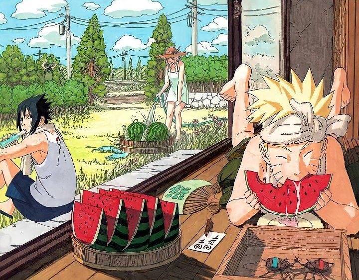 Rinnegod's tweet photo. When Kishimoto drew Team 7 in different eras > https://t.co/LdtBNgNIRa