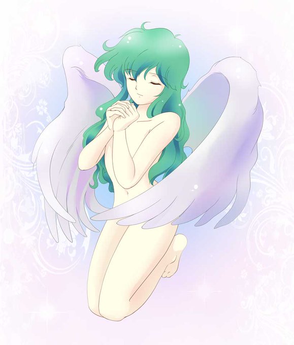 今日の過去絵  東北震災の時の祈りの絵 オリジナルの天使さん なので男女の性別もないしセンシティブではない  こういう時ぐらいちゃんとした判定してくれ あと陰謀論、デマ取り締まれよ たのむよイーロン テスラ最高