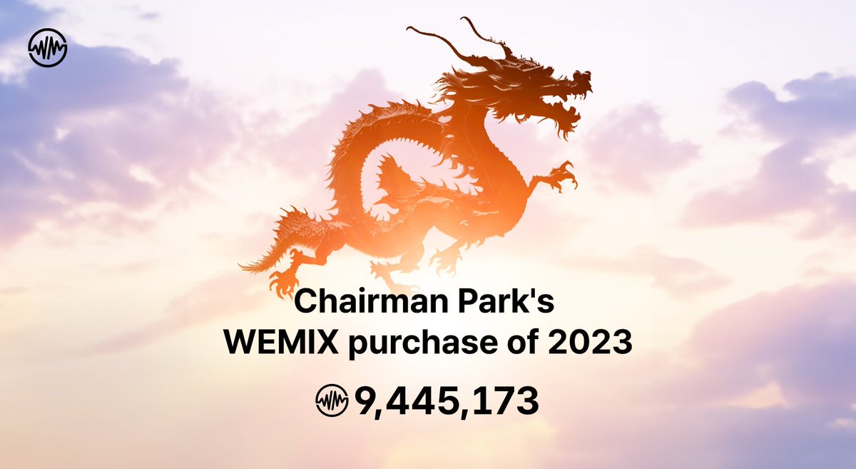 WemixNetwork's tweet photo. 🚀Big moves by Chairman Park Kwan-ho!

He boosted his WEMIX to a staggering 17,774,335 by purchasing 9,445,173 WEMIX in 2023!

With a total WEMIX investment of approx. 19.1 billion KRW in 2023, his eyes are set on further growth & community synergy in 2024!😎

Stay tuned for more with #WEMIX!🌟