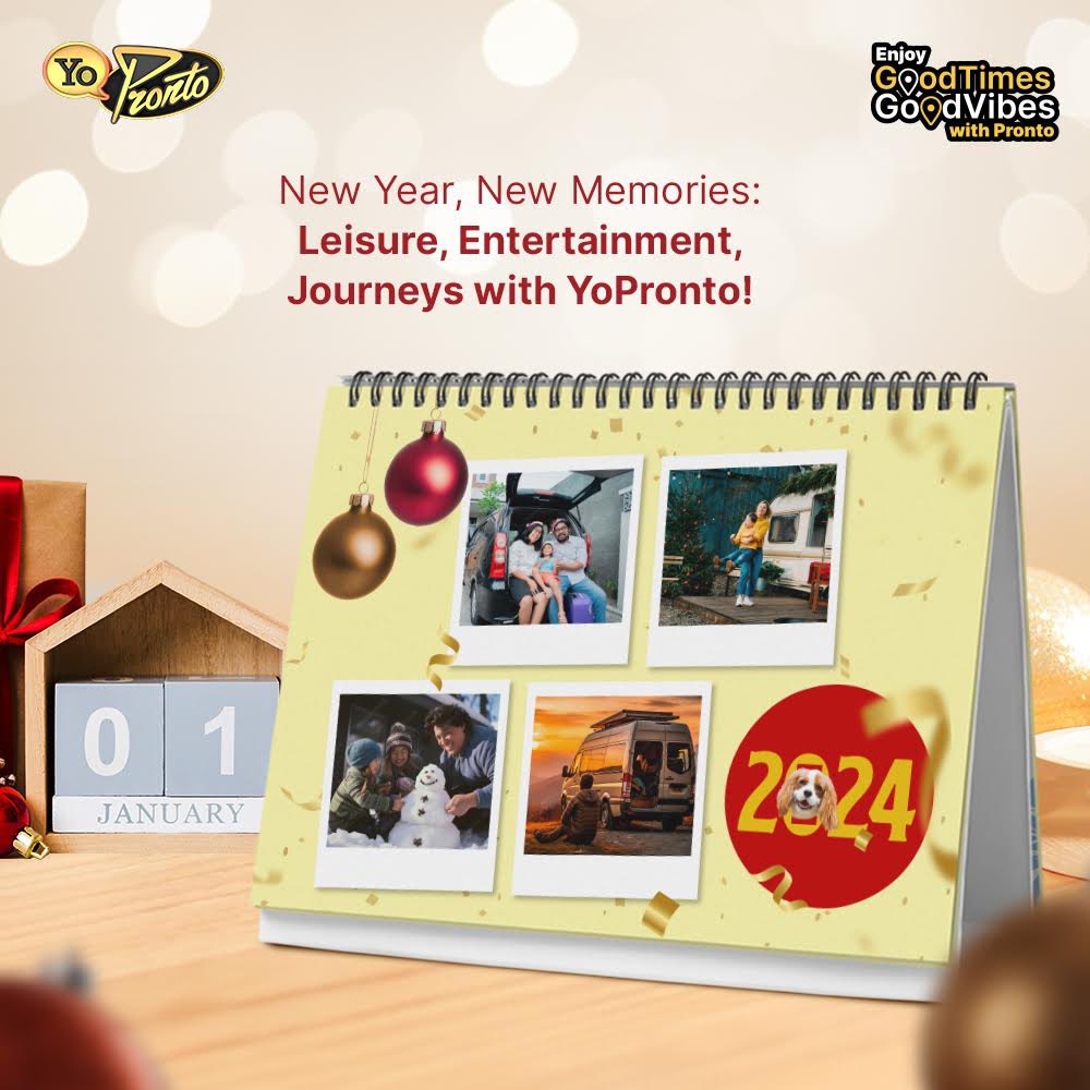 WhereIsPronto's tweet image. 2024: Elevate Leisure, Ignite Entertainment, Embark on Journeys!

#YoPronto #NewYear #GoodTimeGoodVibeswWithYoPronto