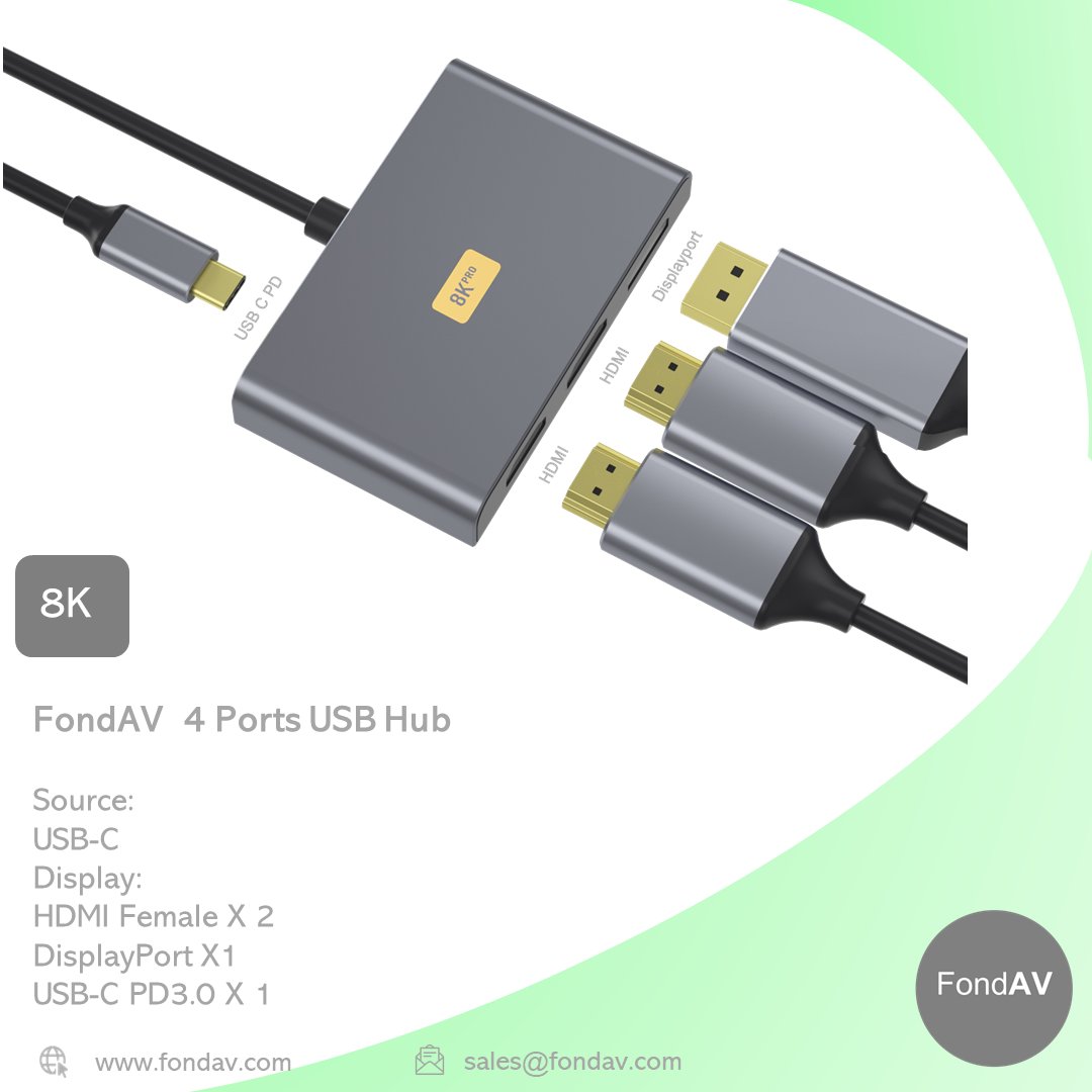 FondAV_Cable's tweet photo. #Behpex® Cabling &amp; Connectivity

FondAV is a brand of Behpex

Porttable Docking Stations -- 4 Ports USB Hub ③

#8K https://t.co/ttIxRLyChr