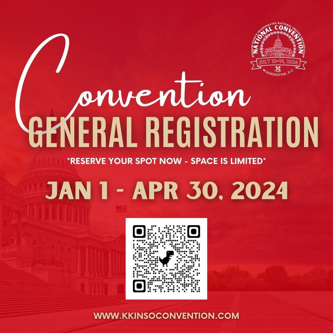 CONVENTION IS COMING! We are now in general registration for our national convention in Washington, D.C. this summer! GR will be until April 30th. You don't want to miss the chance to explore the capital and take the East Coast by storm ❤️✨

 #KKINSO2005 #CommunityService