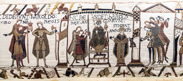 Today in 1066, Harold Godwinson is crowned king of England following the death of Edward the Confessor. Meanwhile, a distant cousin of the dead ruler, William of Normandy, claims the throne for himself. By year's end, two armies will decide the matter near a town called Hastings.