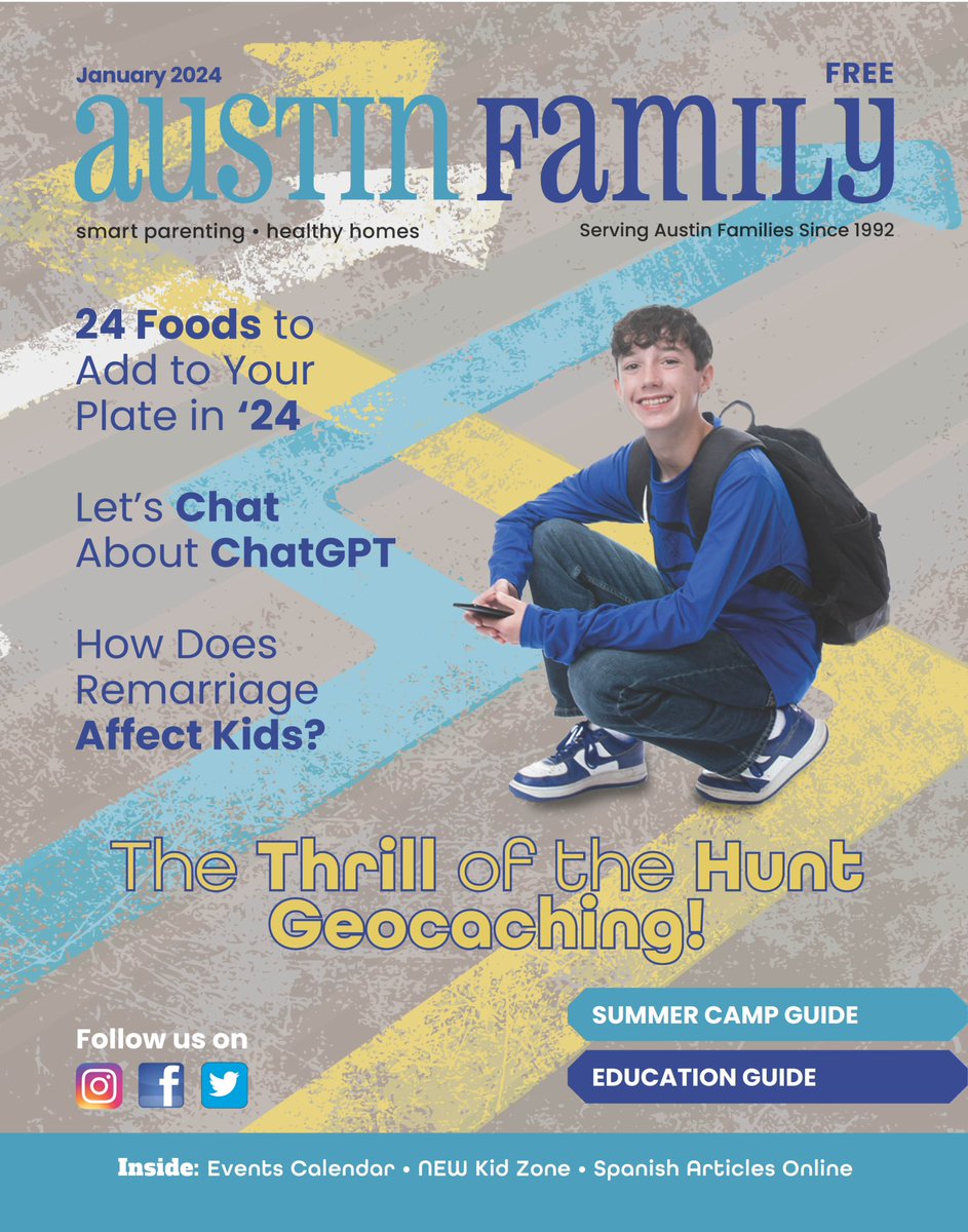 Hooray for a new year! Hooray for a new adventure! Check out our January 2024 issue of Austin Family magazine, available in stores and online at austinfamily.com
So many great tips for smart parenting +building a healthy home. #Austin