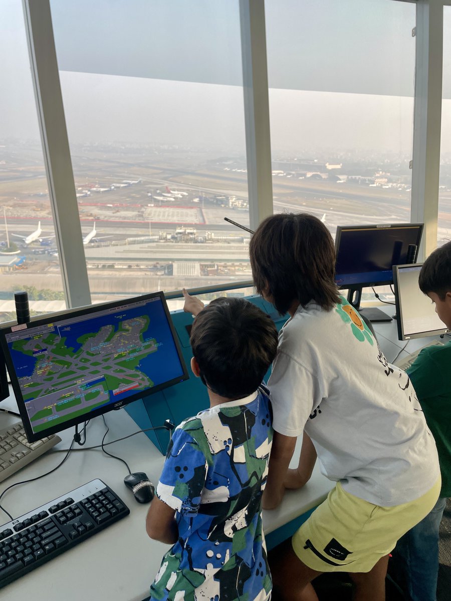 tweetpratikm's tweet photo. Spent Day 1 of 2024 with the men and women controlling traffic at one of the world’s busiest single runway airport   Always a treat for the boys!! These ATCO’s are a lovely bunch of people keeping the skies and airport safe 🫶!!! #mumbai #ATC #ATCtower #family #happy2024 https://t.co/oTSsPRtdqe