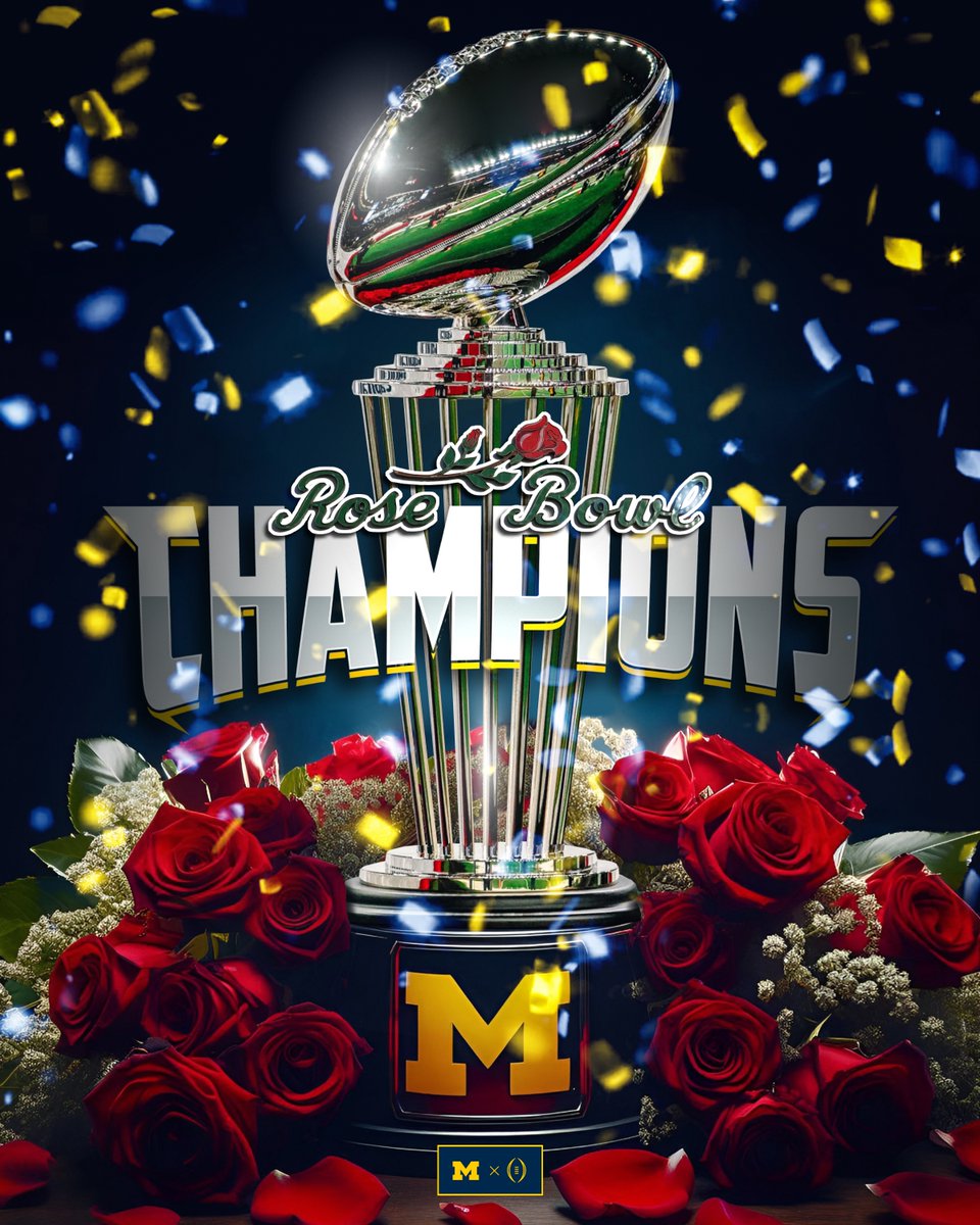 Rose Bowl champions are maize and blue!

#GoBlue