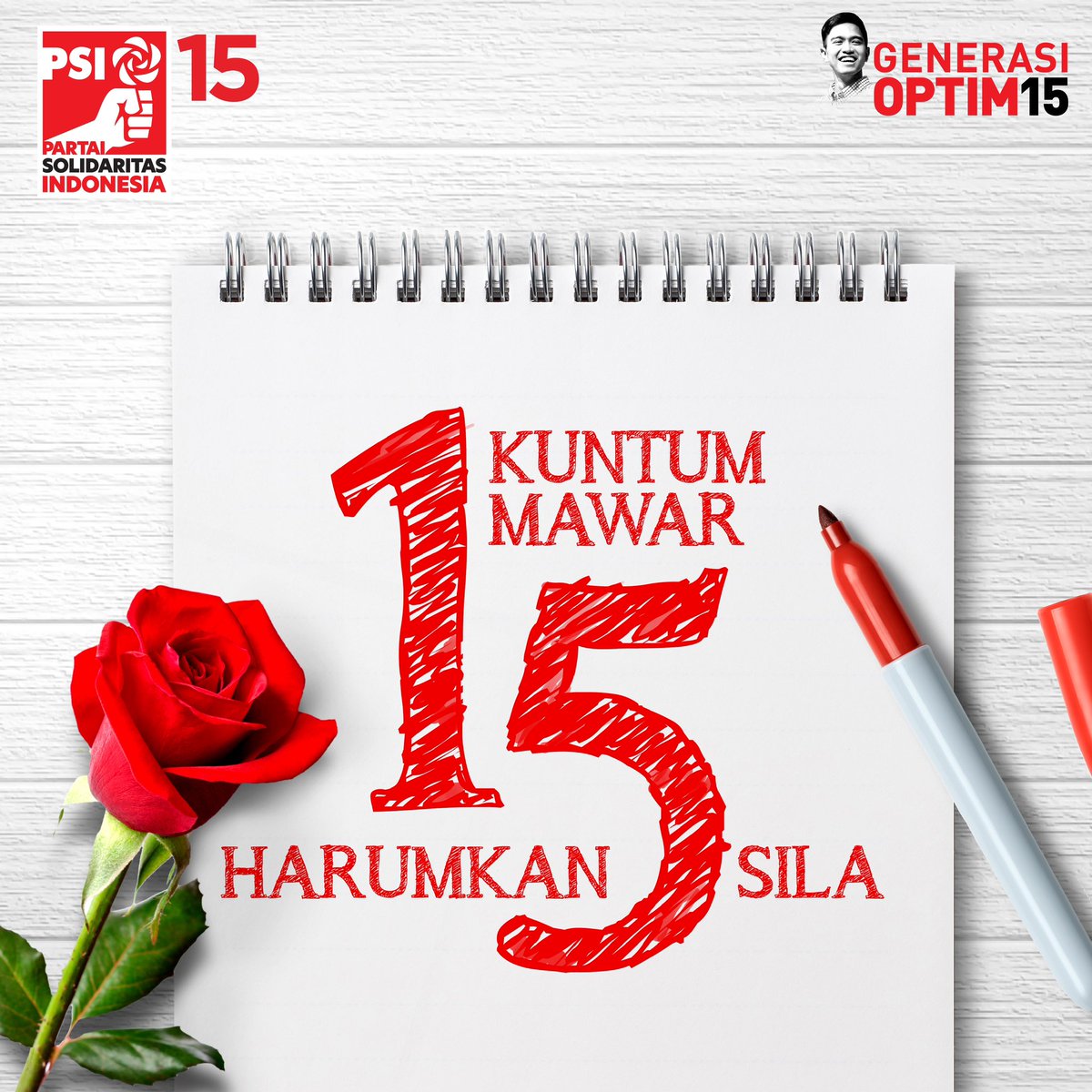 psi_id's tweet photo. Seharum tekad mawar untuk memastikan Pancasila selalu ada di kehidupan kita. Bersama PSI, kita terus amalkan dan goreskan nilai-nilai Pancasila sebagai kepribadian dan kebanggaan bangsa. ๐น๐ฎ๐ฉ
#AmalkanPancasila
#PolitikSantuy
#PolitikSantun
#GenerasiOptim15
#PSIMenang
#PSI https://t.co/Q4uwjHEXoz