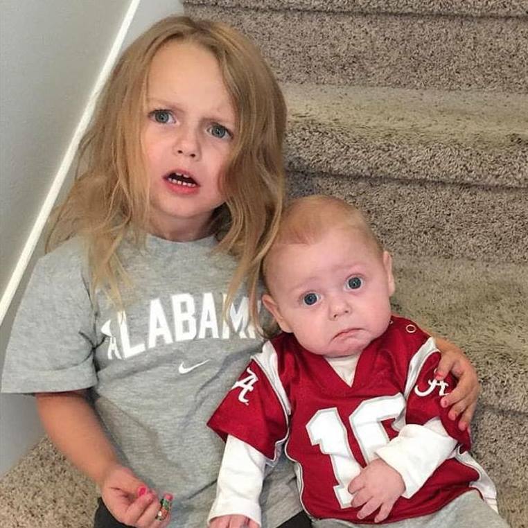 My version of lowering the flag to half staff with my grandchildren being sad we lost.  Well played Michigan, well played. #BAMAvsMICH #alabamafootball #rolltide #alabama #bama #collegefootball #rolltideroll #crimsontide #alabamacrimsontide #football #cfb #bamanation #sec #rtr