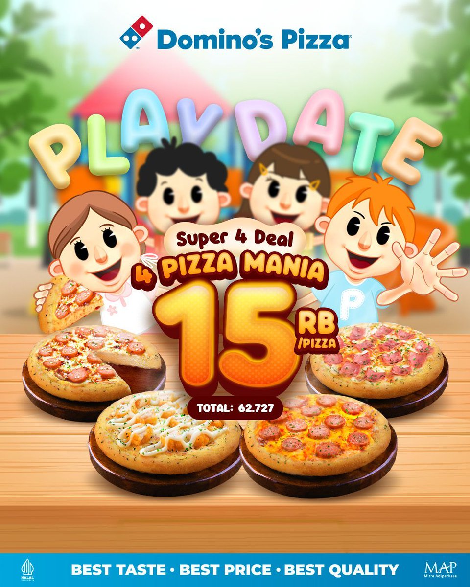 Pizza Playdates Where Fun Meets Flavor Super 4 Deal ONLY 15K pizza