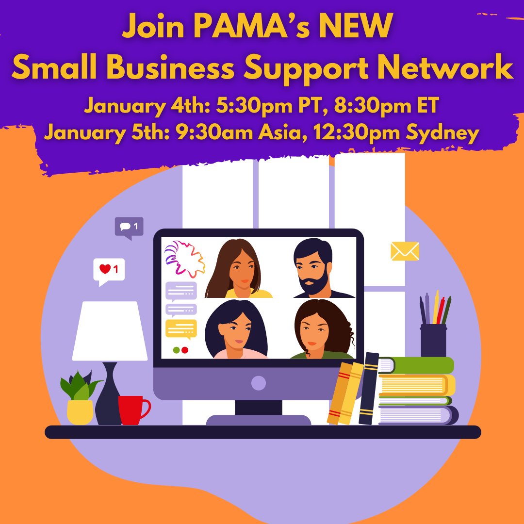 Kick off the year with your PAMA colleagues at our new exciting Small Business Support Network! If you are a member, visit artsmed.org to register, we can't wait to see you there!