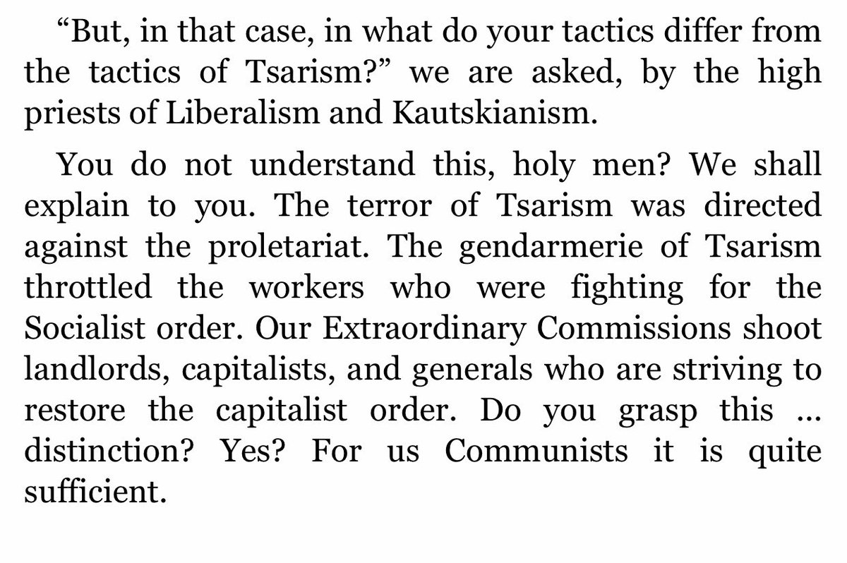 DomGustav's tweet photo. https://t.co/IwOECoJWRv

Terrorism and Communism (1920)

Trotsky cuts through the moralizing phrases of the opportunist Kautsky to reveal its true character: Opposition to socialist revolution and a desire for the workers to surrender to the capitalist bloodsuckers. https://t.co/5r2U7UoOH2