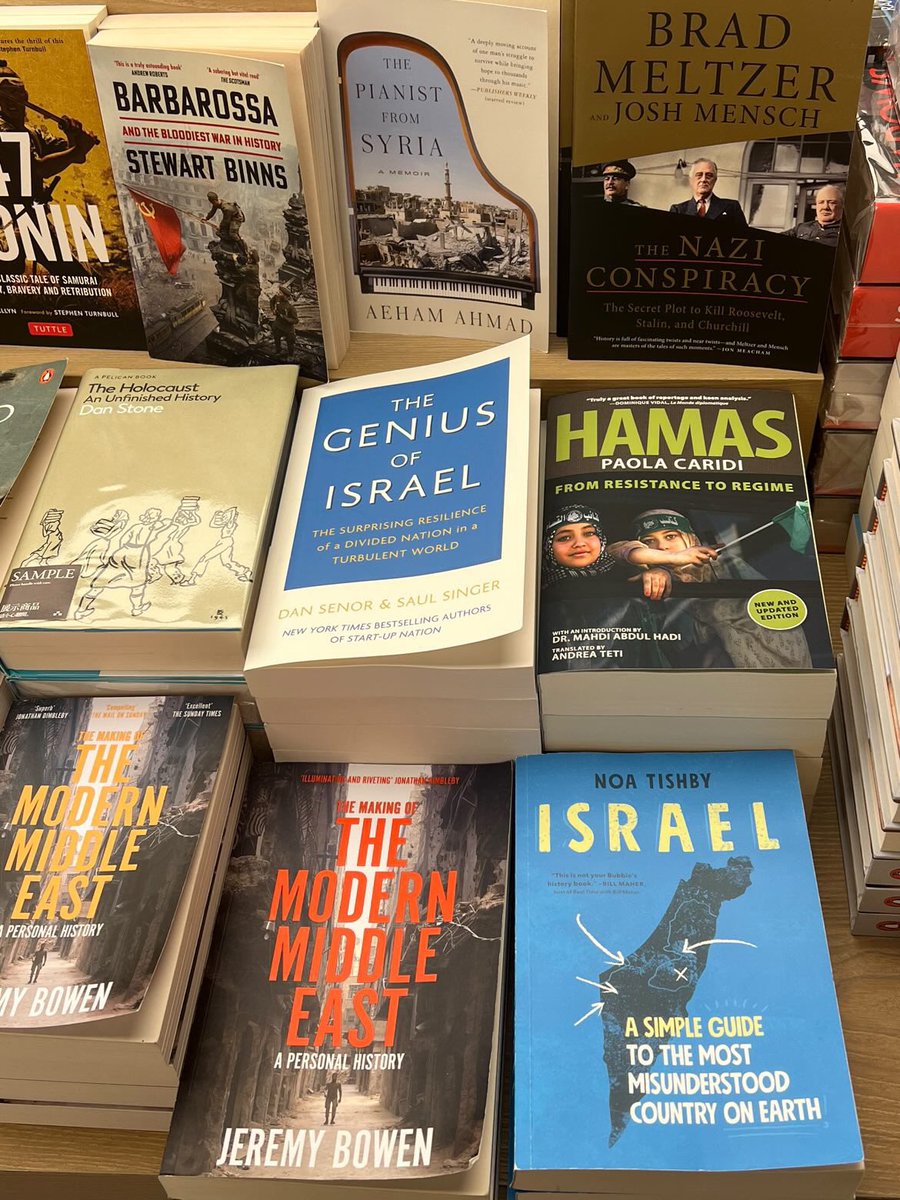 haaziq_mz's tweet photo. Eslite Bookstore relax je putting all these books on display. The Genius of Israel, Israel A Simple Guide to the Most Misunderstood Country on Earth etc. https://t.co/d34ZWH758P