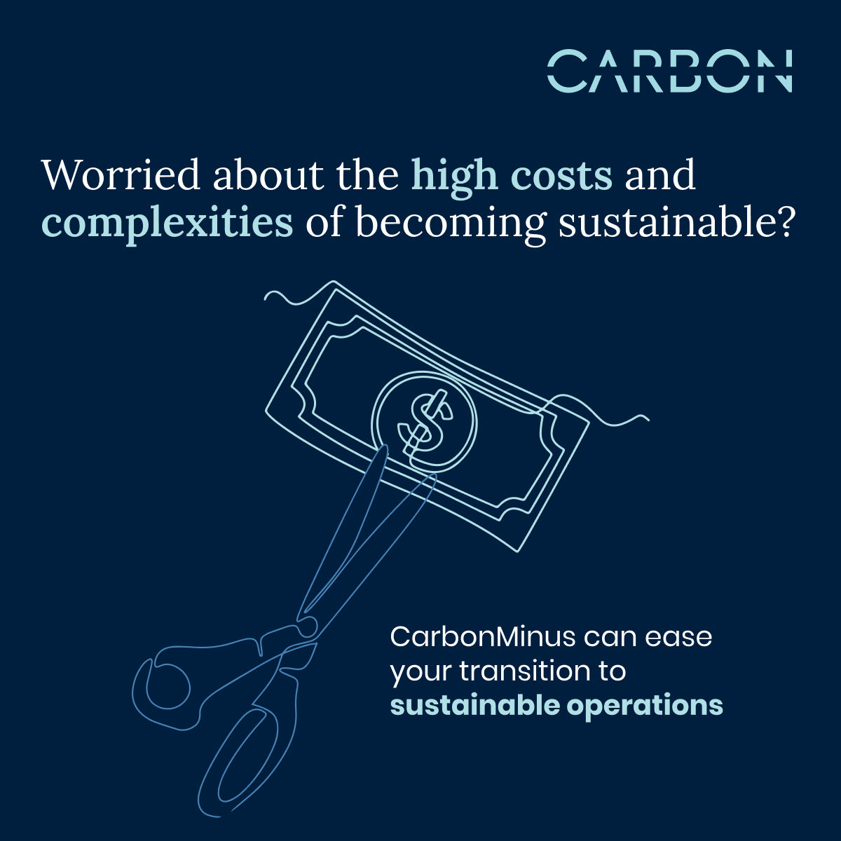 thecarbonminus's tweet photo. Considering sustainability but worried about complexity &amp; cost? 

You're not alone. Let's debunk these myths together! 

CarbonMinus makes sustainability for businesses simpler than you think! 

Learn more at https://t.co/ou7Ht4K6Vu

#CarbonMinus https://t.co/sFOFLbAzWV