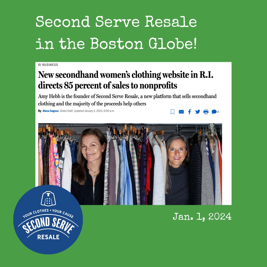 I'm board chair of this tiny sustainable fashion org, and today we got in the @BostonGlobe. Immediate spike in web traffic and 13 sales in 12 hours, with buyers directing >$800 to nonprofits. bostonglobe.com/2024/01/01/met…