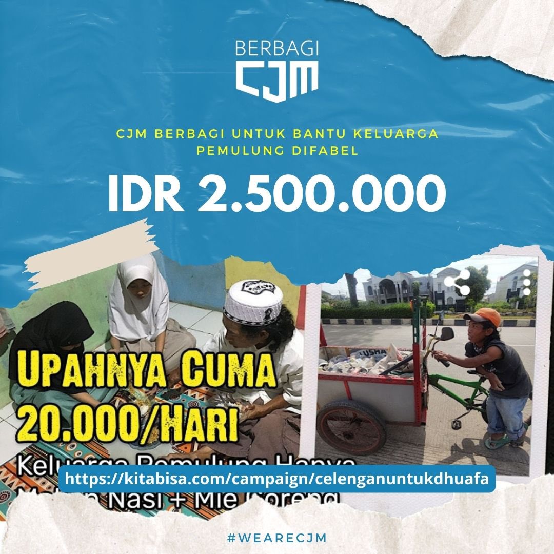 cjmberbagi's tweet photo. Dua campaign CJM Berbagi selesai. Ini adalah gabungan dari penjualan jersey Crewe Alexandra &amp; dono live stream CJM beberapa bulan terakhir.

Semoga sejumlah uang yang terkumpul bisa membantu sedikit meringankan beban mereka yang membutuhkan.

Terimakasih kontribusinya, warga! 🤝🏻 https://t.co/J7oL76TRBB
