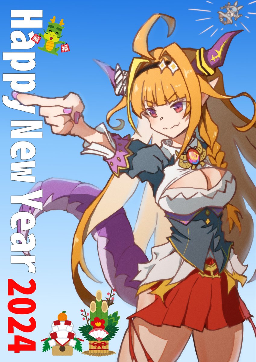 桐生ココ ,桐生ココ(通常) 「描き初めをしました。今年もほちほち描いていきますのでどうぞよろしくお願いいたしま」|あまるん（ペンギン🍖）のイラスト