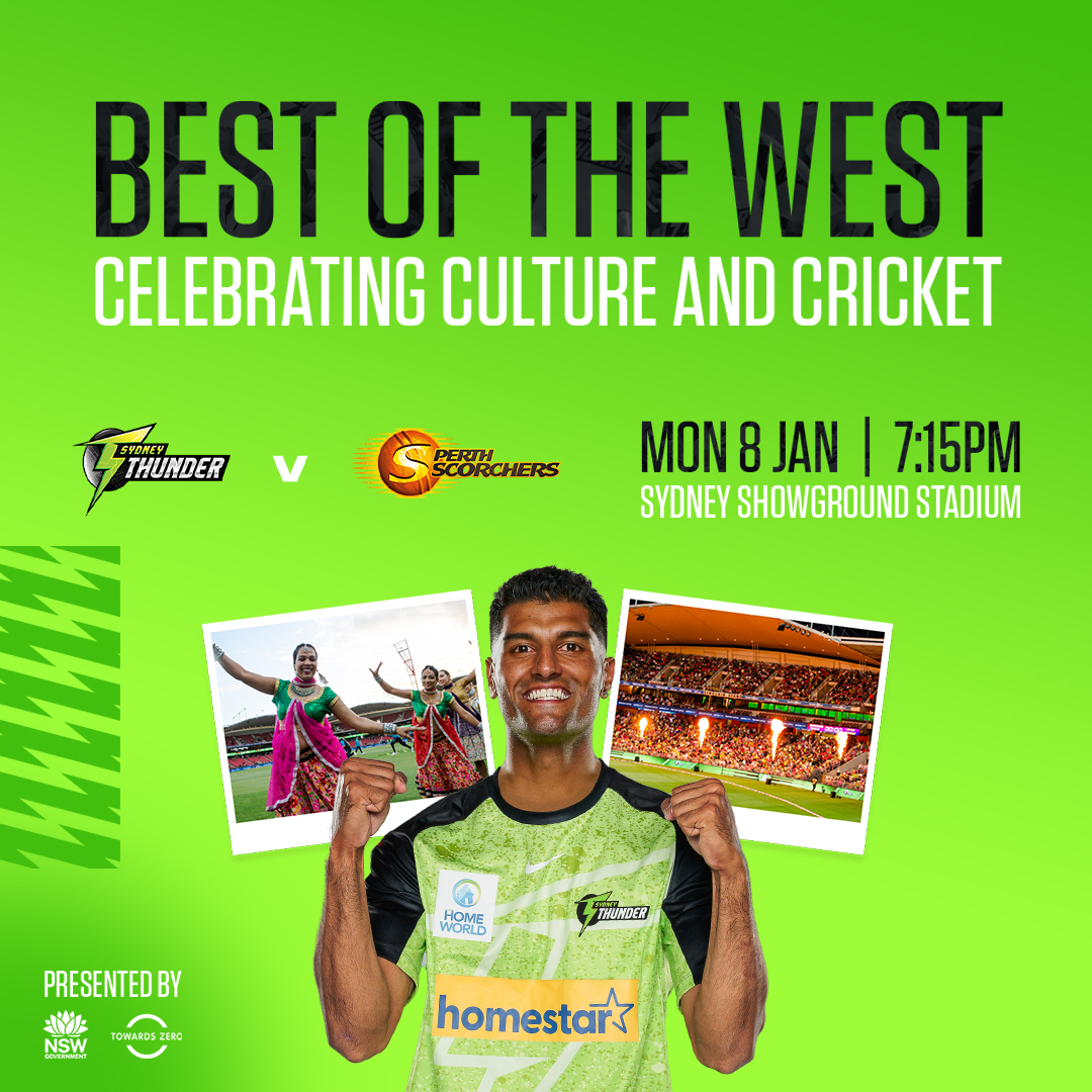 Join Sydney Thunder on 8 January for an epic line-up of live music, cultural dancers and big-hitting action against the reigning champions! bit.ly/8-Jan #BBL13 @ThunderBBL @BBL @ScorchersBBL @FoxCricket #Cricket #ThunderNation