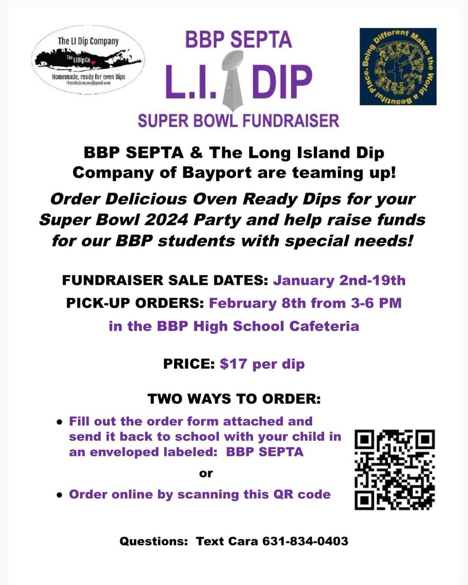 BBP SEPTA and the LI Dip Company are bringing you the yummiest Super Bowl ever! When I dip, you dip, we dip! Get your dips now! app.memberhub.gives/lidip/Campaign…