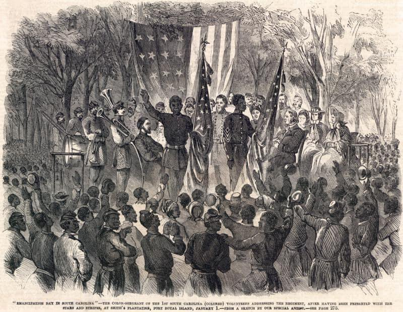 #OTD 1863: President Lincoln's #EmancipationProclamation went into effect - 'All persons held as slaves within any State or designated part of a state in rebellion against the United States, shall be then, thenceforward, and forever free.'