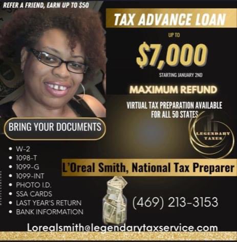 IAmBruceJones's tweet photo. 🚀📊💰 Need help getting your finances in order? Look no further than my wife's tax service! She offers tax preparation, bookkeeping services, and even an advance on your tax refund! Contact her today to get started. #taxes #bookkeeping #finance #money #smallbusiness https://t.co/viXWPdzNOb