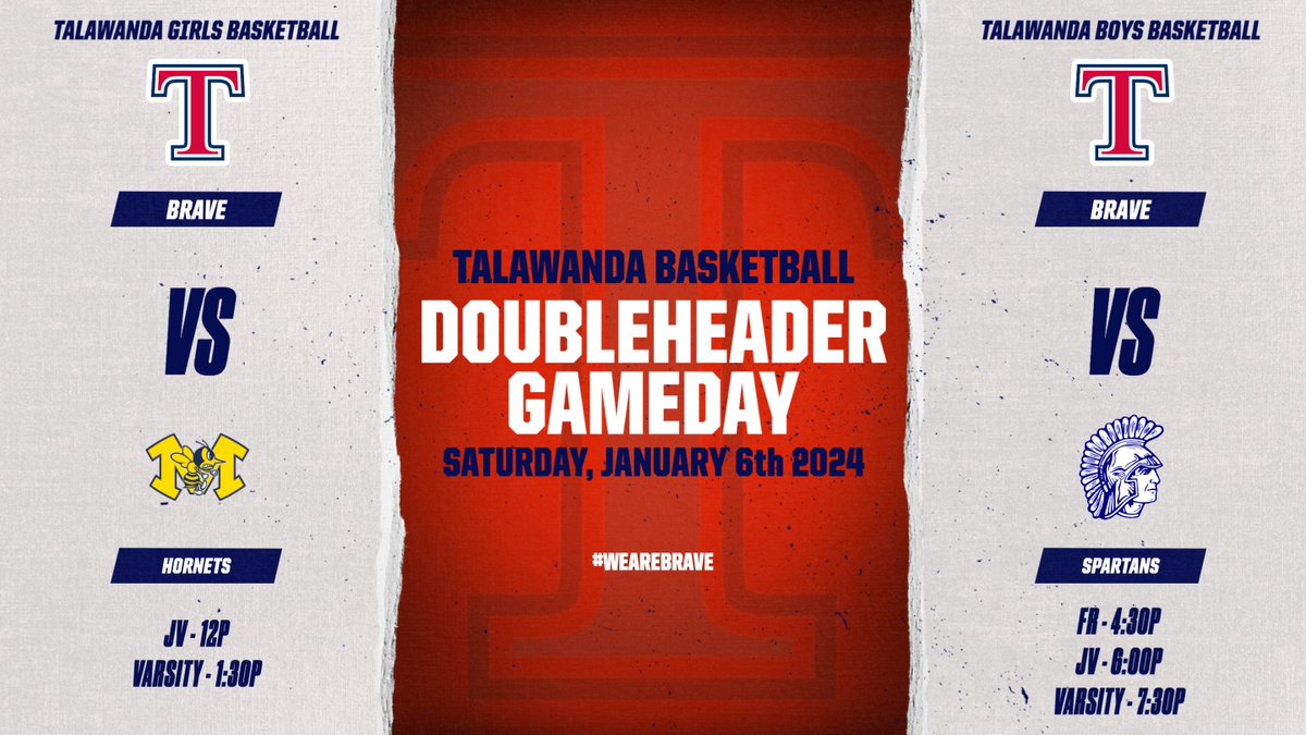Talawanda Athletic Dept. (@ths_brave) on Twitter photo π It's a full day of Talawanda Basketball with <a href="/TalawandaGBBall/">Talawanda Girls Basketball</a> and <a href="/TalawandaBBall/">Talawanda Boys Basketball</a> both playing at home today!
ποΈ - talawanda.hometownticketing.com/embed/all
<a href="/THSBoosters/">Talawanda Boosters</a> @bravedailynews <a href="/THSTheTribe/">The Tribe</a> π It's a full day of Talawanda Basketball with <a href="/TalawandaGBBall/">Talawanda Girls Basketball</a> and <a href="/TalawandaBBall/">Talawanda Boys Basketball</a> both playing at home today!
ποΈ - talawanda.hometownticketing.com/embed/all
<a href="/THSBoosters/">Talawanda Boosters</a> @bravedailynews <a href="/THSTheTribe/">The Tribe</a>