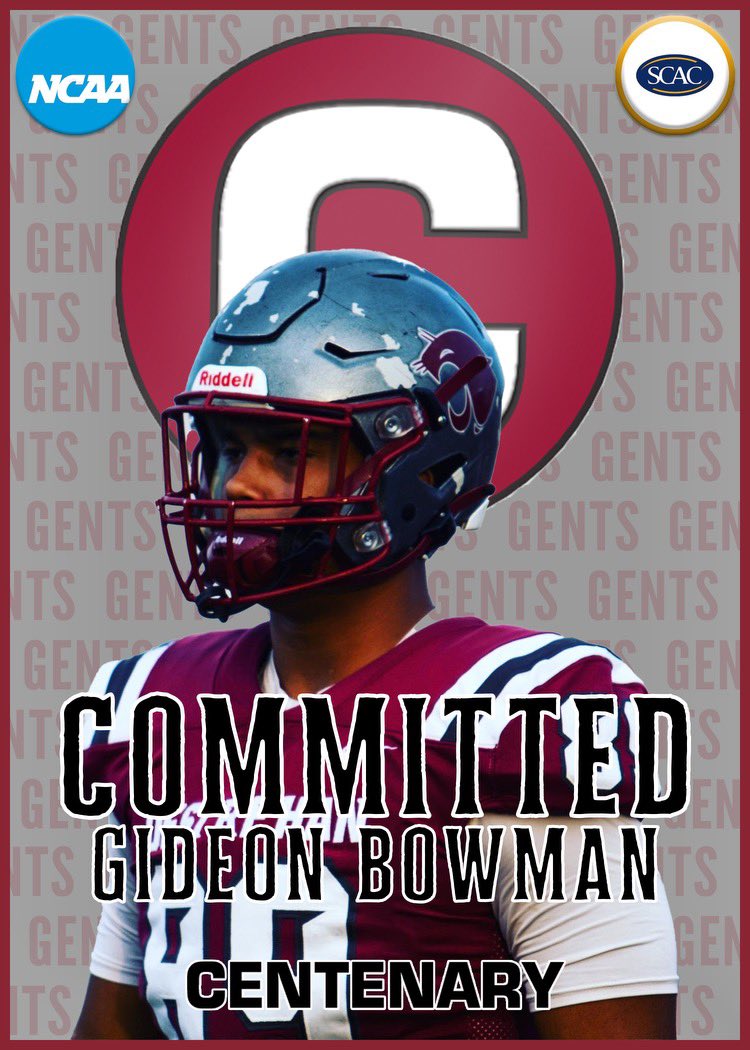 All Glory Be To God…I am officially committed to <a href="/Gents_Football/">Centenary Football</a> !! 

<a href="/CoachWudtee/">Keondre Wudtee</a> <a href="/Coach_Varnado/">Coach Vee</a>