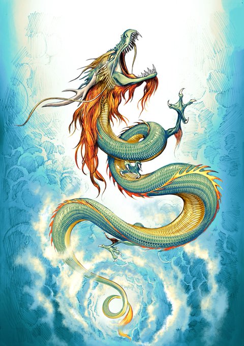 「cloud eastern dragon」 illustration images(Latest)