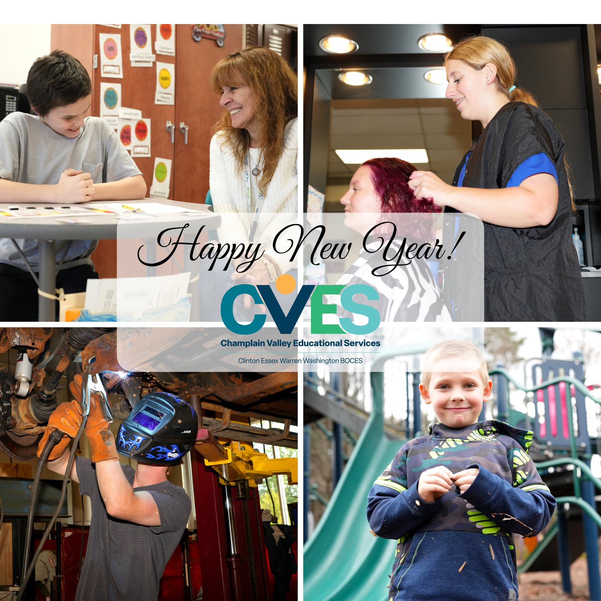 Happy New Year from Champlain Valley Educational Services! As the new year begins and we reflect on 2023, we look forward to continued success with our students, staff and component school districts!