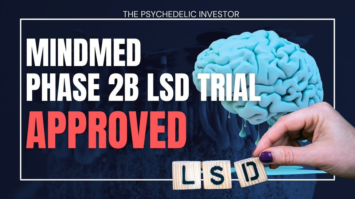 $MNMD -MindMed
😵Announced Positive Topline Results FOR LSD from the FDA
🔹From its Phase 2b clinical trial of MM-120 (lysergide d-tartrate) for generalized anxiety disorder
🔹Administered in a single-dose, monitored clinical setting w/ no additional therapeutic intervention