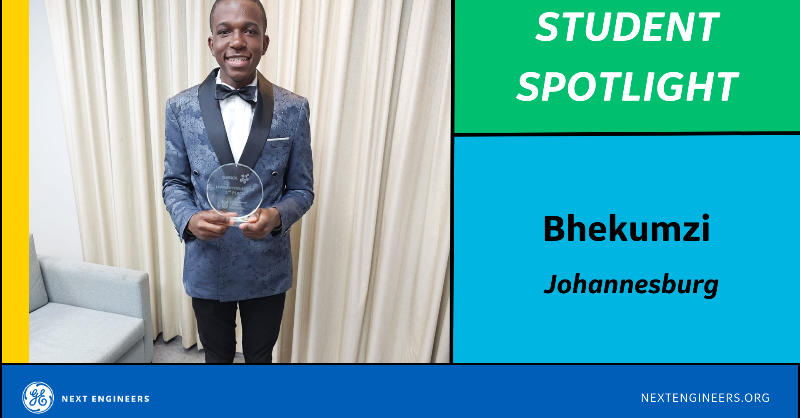 GE_Foundation's tweet photo. Johannesburg #NextEngineers student Bhekumzi had an eventful year participating in design challenges. He recently won first place with his team for a project to benefit the Mining &amp; Energy sector. Learn more about Bhekumzi's experience here: 

@ProtecSTEM @WitsUniversity