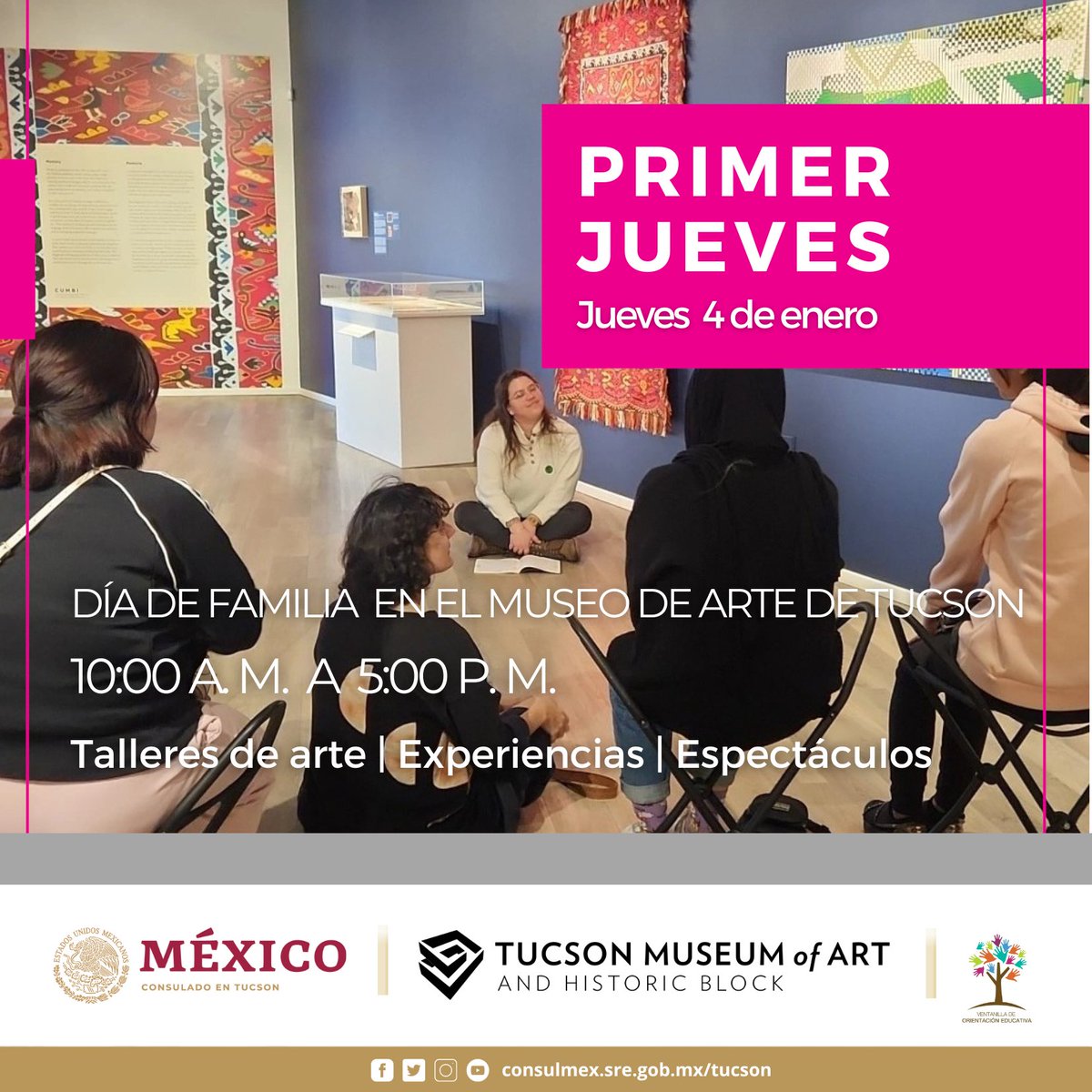 Consulmex Tucson (@consulmextuc) on Twitter photo El #PopolVuh recopila historias de la tradición oral maya k’iche 🗣️🇲🇽
Explora esta obra en los lentes de la exposición que trae para ti <a href="/TucsonMuseumArt/">Tucson Museum of Art</a> este jueves 4 de enero, en el #PrimerJueves del mes 🖼️
5:00-8:00 p. m. | Entrada Libre 🌵
Más 👉
tinyurl.com/4436c2dr El #PopolVuh recopila historias de la tradición oral maya k’iche 🗣️🇲🇽
Explora esta obra en los lentes de la exposición que trae para ti <a href="/TucsonMuseumArt/">Tucson Museum of Art</a> este jueves 4 de enero, en el #PrimerJueves del mes 🖼️
5:00-8:00 p. m. | Entrada Libre 🌵
Más 👉
tinyurl.com/4436c2dr