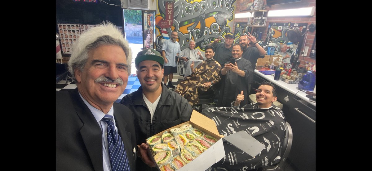A highlight in 2023 came when I made special deliveries of lunch for ten to winners on the KJEE 92.9  morning show.  It was part of a Three Pickles promotion. The final stop of the year was delivered to Rick and the crew at the Goodland Barber Shop in Goleta.