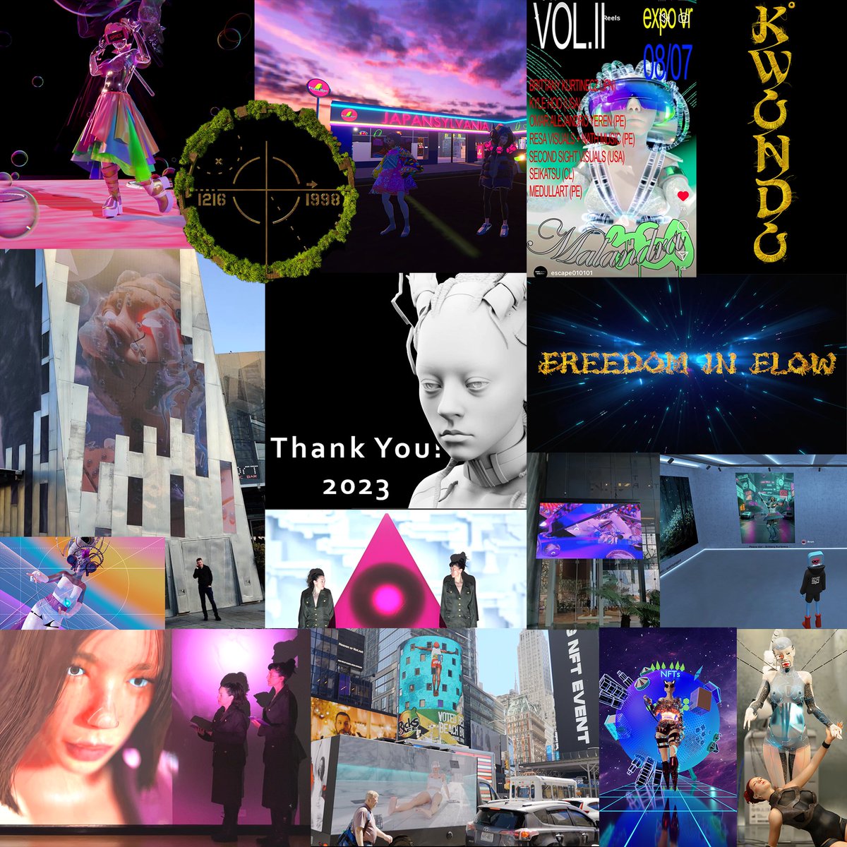 Thank you! 
to everyone that supported my work, collaborated with me and crossed paths with me over the past year ✨

I look forward to the continuation of growth, learning and interacting with all of you in 2024!