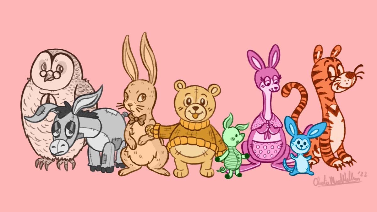 Since #Tigger is now public domain, I figure I'd reshare my takes on the Pooh cast! I still really like how these came out, even if they're a few years old.