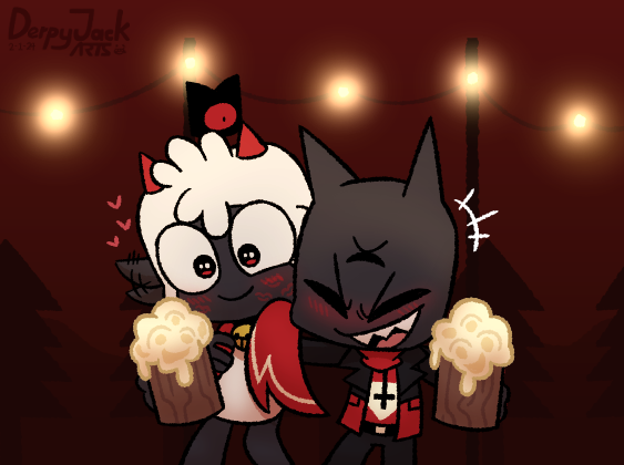 DerpyJackArts's tweet photo. Lamb and Narinder drink their night away
#cultofthelamb #cotl #narilamb https://t.co/MiNmOSdRT4