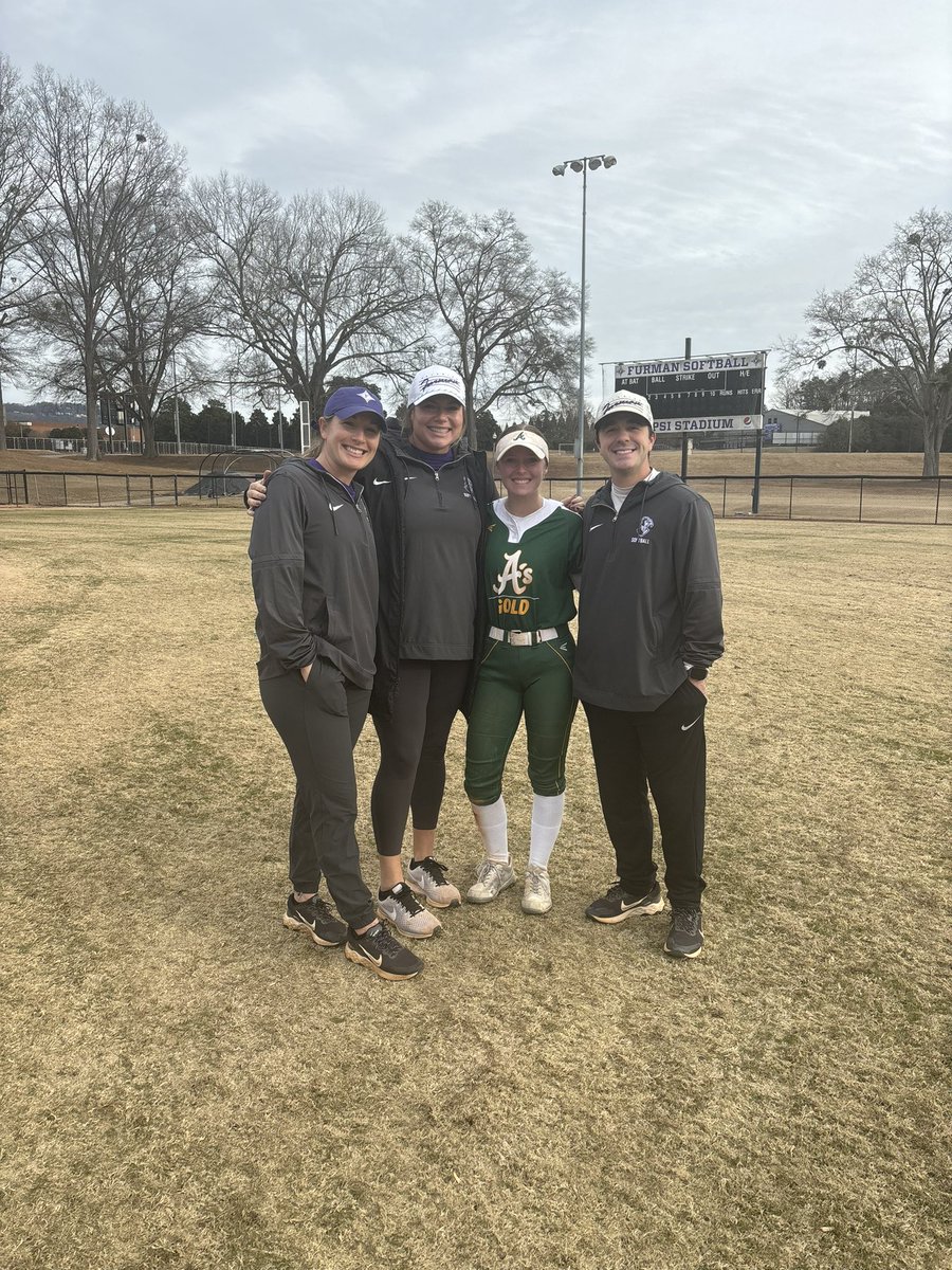 Thank you <a href="/FurmanSoftball/">Furman Softball</a> for hosting a great camp. glad the weather held out this time and we could get out on the field!I got so much good instruction that I can’t wait to use this spring. GO PALADINS!! <a href="/CoachAHayes/">Amanda Hayes Young</a> <a href="/StaceyJW26/">Stacey Johnson-Whitfield</a> <a href="/jwint11/">John Winters</a>