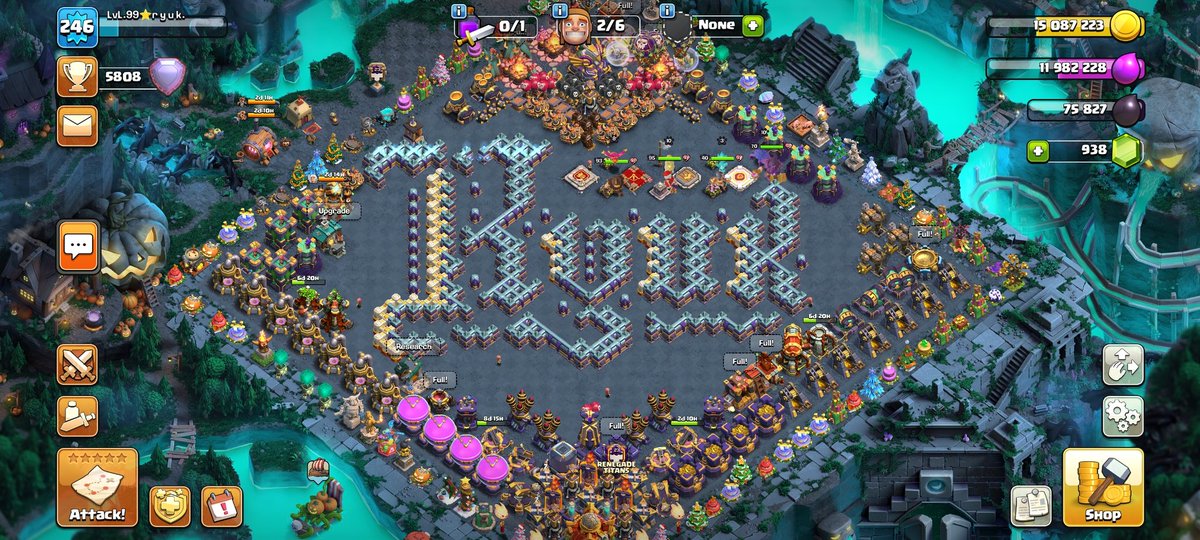 khrll_r's tweet photo. @ClashofClans i dont want the skin i just wanna flex my name base😂😂 https://t.co/W9Y65AVM53