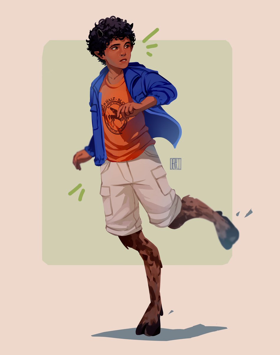 grover underwood!!! my best friend!! 🫵💚#PercyJacksonfanart #PercyJackson