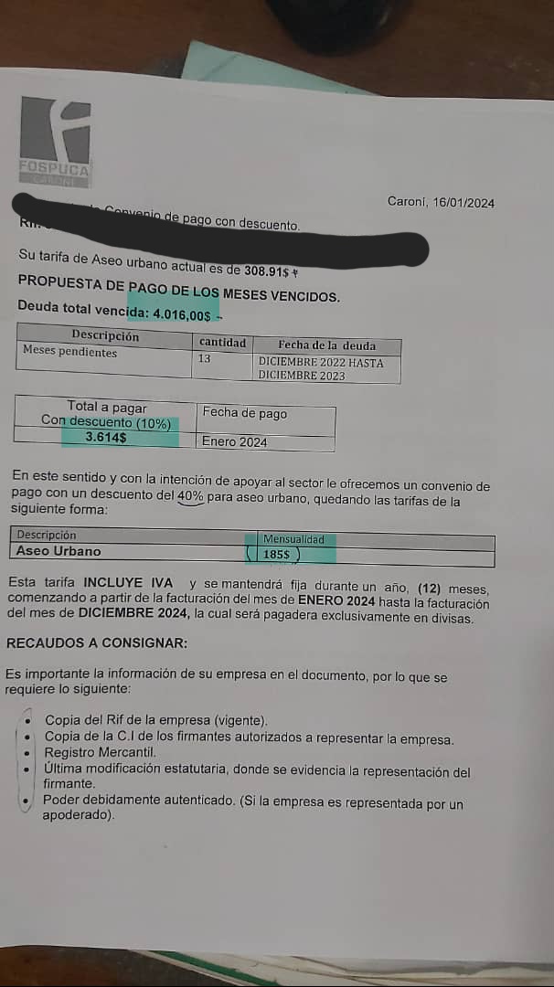 nazaretnaim's tweet photo. Necesito hacer esto tendencia. Hasta que llegue a todos los oídos necesario y se puedan hacer ajustes de inmediato. Por favor ayúdame a difundir. 
En San Félix estado bolívar, la empresa Fospuca está cobrando de aseo atrasado de 1 año más de 4mil dólares y si pagan a la fecha https://t.co/zamgvivK0W