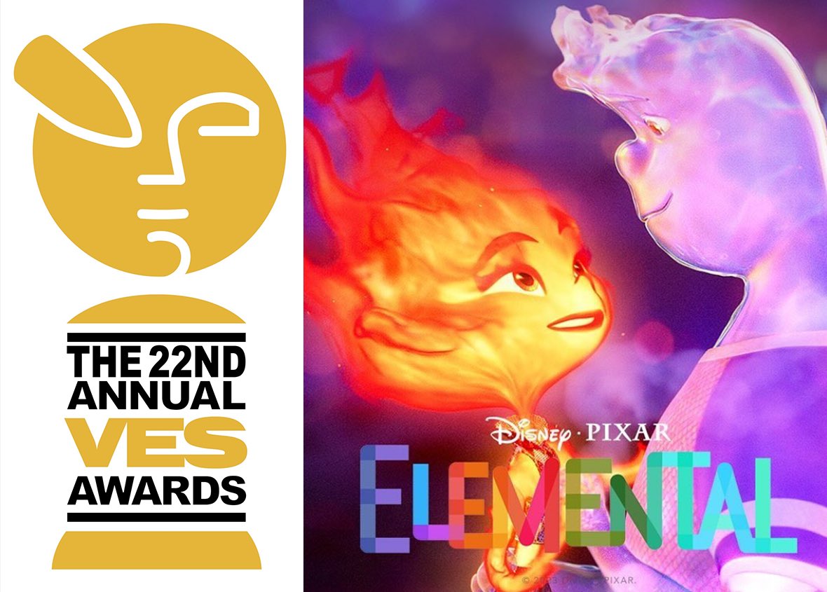 Thank you Visual effects society for the 6 wonderful nominations for our film. So proud of our crew! Love that both Ember and Wade were nominated. Lots of love were put into those two. #elemental #VESawards