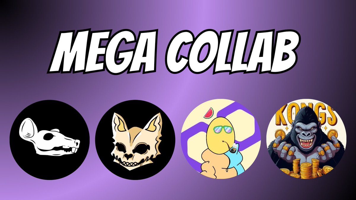 🎁 MEGA NFT GIVEAWAY 🎁

🏆 Prizes: 

- 1x 3D Pumped Rat NFT
- 2x @FoxDomainClub NFTs
- 3x @doodle_eggs NFTs
- 3x @KongsNFTs 
- 100k $KONGS

✅ To Enter:

⬩Follow All Projects
⬩Like + Repost
⬩Tag a Friend

⏰ 72 Hours ⏰

#FreeNFTs #NFTGiveaway #GiveawayNFT #NFTs $Matic