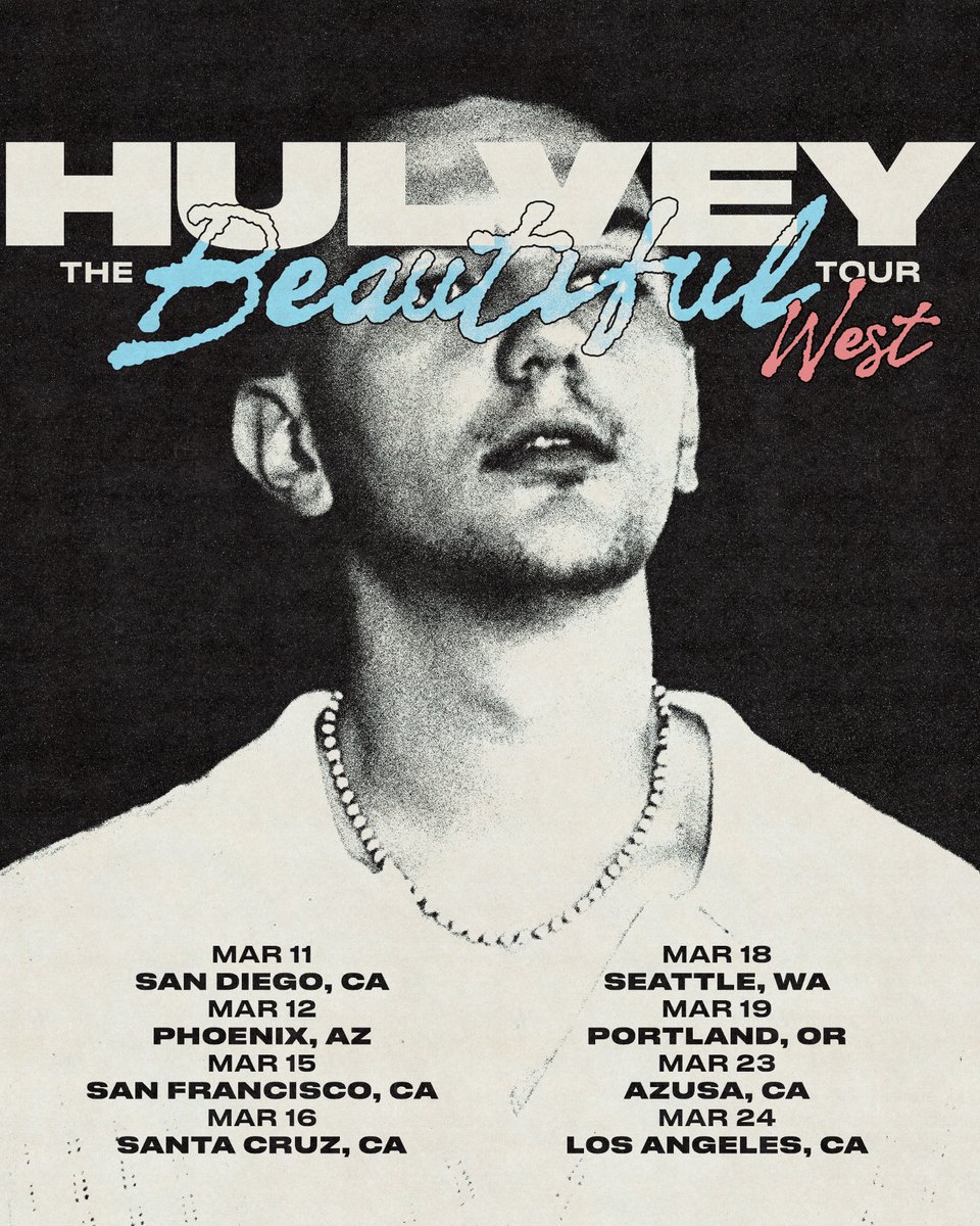 The Beautiful Tour West Coast Tickets live on Friday on hulveymusic.com